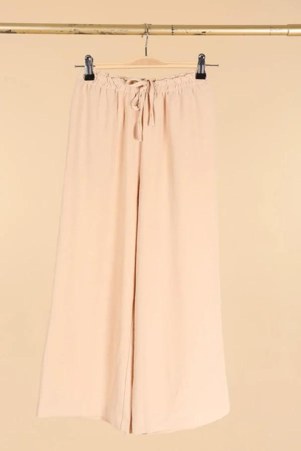 Wide Leg Broek - Latte